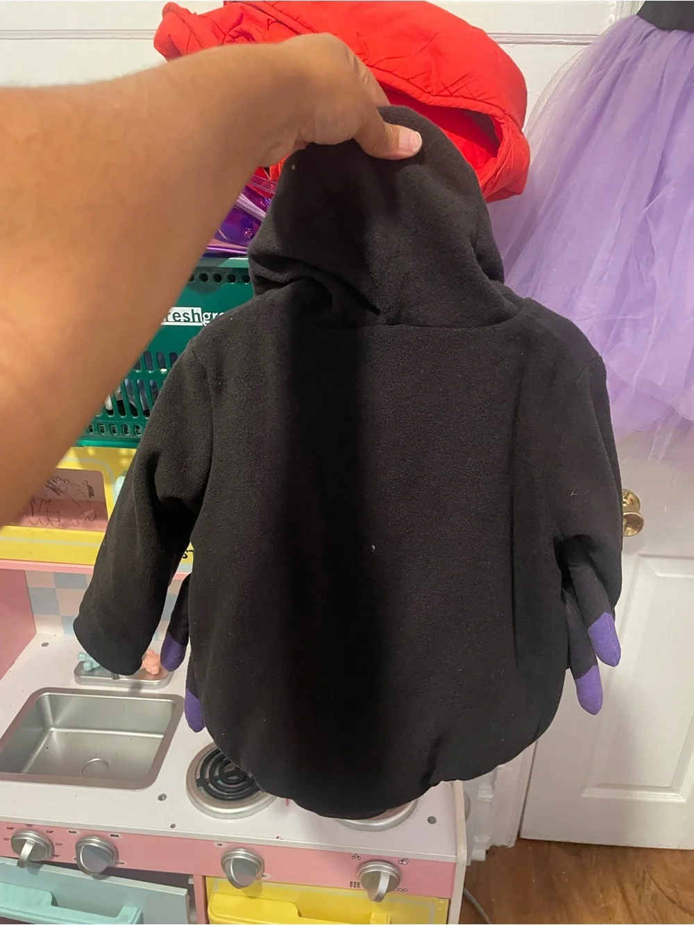Primark Black and Purple Spider Jacket Hoodie Costume